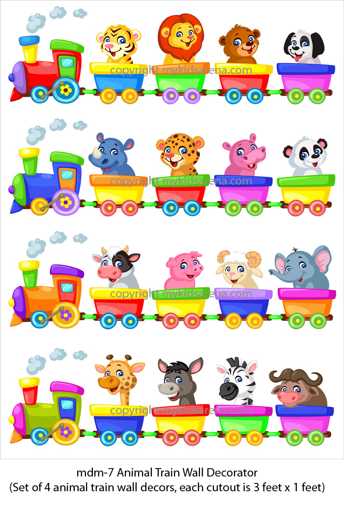 animal train cutout - MyKidsArena Play School Furniture & Play School Toys  in India
